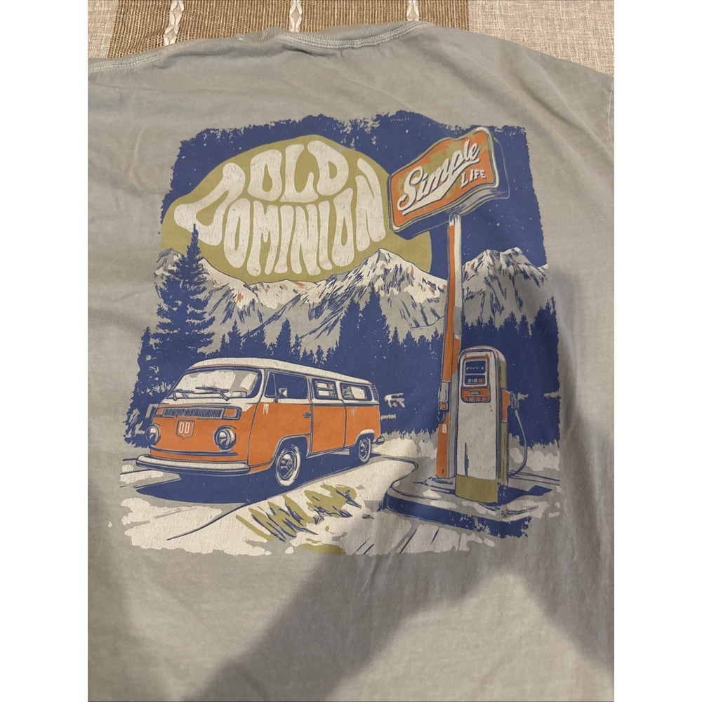 Old Dominion Simple Life Graphic T Shirt Size L Green Soft Cotton Men L